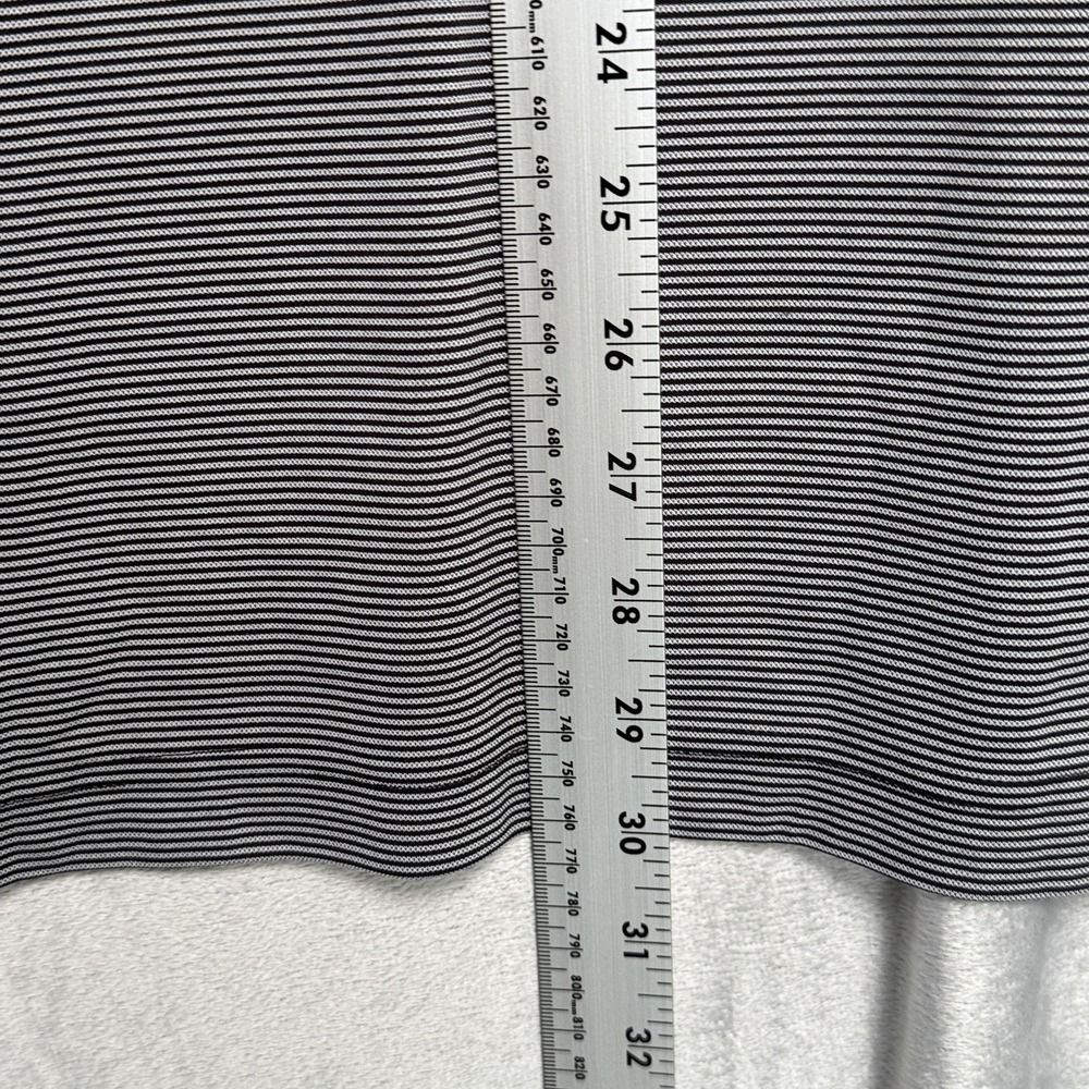 Greg Norman Polo Shirt Mens Large Gray Striped PlayDry Golf Performance Shark - Picture 8 of 8